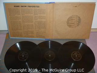 Music: Records: 78 rpm: 3 record album Hank Snow Favorites