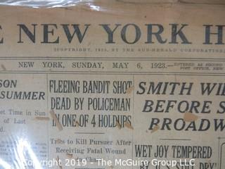 Collectable:Historical: Newsprint: Prohibition - The New York Herald; Sunday, May 6, 1923