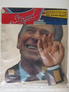 Collectable: Historical: Reagan: Vintage "Starpool" Window Waver; in original packaging 