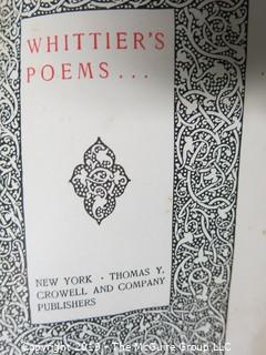 Book Title:"The Early Poems of John Greenleaf Whittier"  circa 1900