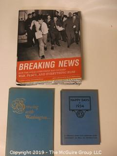 Book Titles: "Breaking News"; "Happy Days in 1934" and  "Growing with Washington"