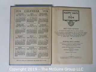 Book Titles: "Breaking News"; "Happy Days in 1934" and  "Growing with Washington"