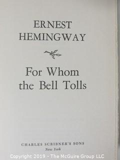 Book Title:"For Whom The Bell Tolls"; by Earnest Heminway; published by Charles Scribner's Sons, New York; 1940