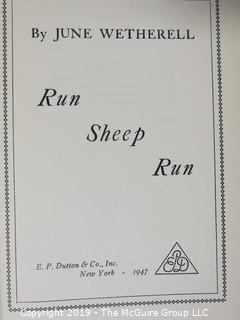 Book Title:"Run Sheep Run" by June Wetherell; 1947: Yudain inscribed