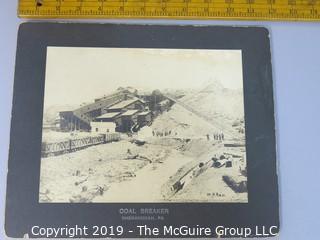 Collectable: Historical: Coal Mine - Mounted 8 x 10" B&W Photo by W H Rau of Coal Breaker, Shenandoah, PA with history on verso