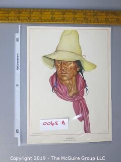 Collectable: Art: Print: 8 x 10" color print of "Jim Blood - An Old Peccunie Brave"