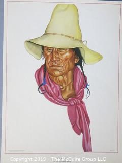 Collectable: Art: Print: 8 x 10" color print of "Jim Blood - An Old Peccunie Brave"