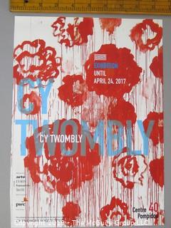 Collectable: Art: Poster: 2017 Exhibition Poster for Exhibition of Cy Twombly, Centre Pompidou, Paris