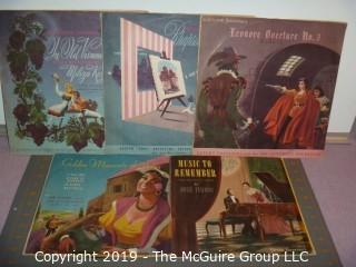 Music: Records: 5 vintage 78 rpm records: RCA Victor Showcase series. Classics