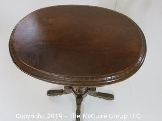 Collectible: Household: Furniture: Victorian Tripod Occasional Table; 30 x 19 x 13 