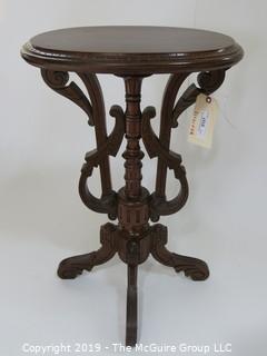 Collectible: Household: Furniture: Victorian Tripod Occasional Table; 30 x 19 x 13 