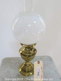 Collectible: Kerosene lamp: 20" T with White Globe