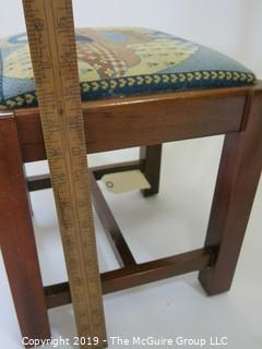 Collectible: Household: Furniture: Needlepoint Foot Stool