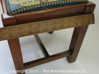 Collectible: Household: Furniture: Needlepoint Foot Stool