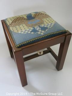 Collectible: Household: Furniture: Needlepoint Foot Stool