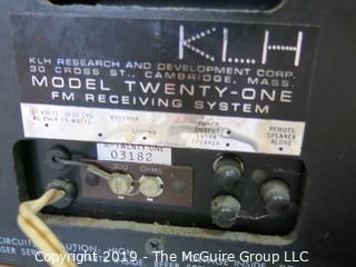 Collectible: Household: Furniture: KLH Table Radio; Model 21