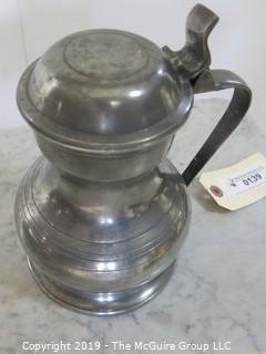 Collectible: Pewter: Pewter Pitcher; hallmarked