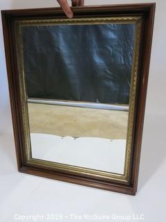 Collectible: Household: Furniture: Framed Wall Mirror; 22 x28"