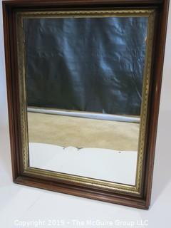 Collectible: Household: Furniture: Framed Wall Mirror; 22 x28"