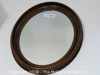 Collectible: Household: Furniture: 15 x 18 Oval Mirror in Ogee Wood Frame