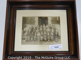 Photo: Historic:12 x 14" Framed Photo Under Glass of Murray Elementary School; 3rd grade; circa 1910