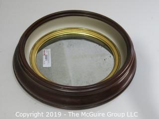 Collectible: Household: Furniture: 14 x 15" Oval Wall Mirror in Ogee Wood Frame