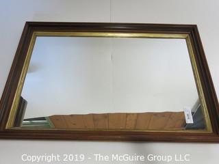 Collectible: Household: Furniture: 22 x 32" Wall Mirror in Wooden Ogee  Frame