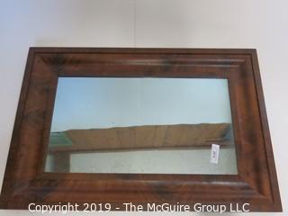 Collectible: Household: Furniture: 24 x 35" Wall Mirror in Wooden Walnut Frame