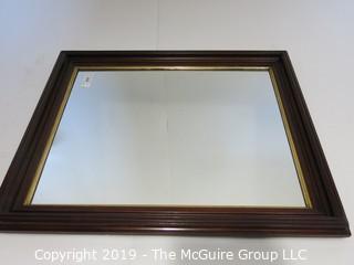 Collectible: Household: Furniture: 25 x 29" Wall Mirror in Wooden Ogee Frame