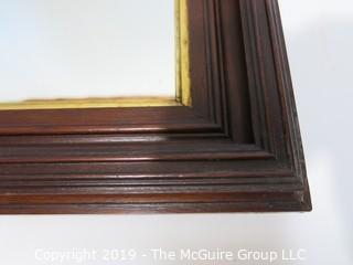 Collectible: Household: Furniture: 25 x 29" Wall Mirror in Wooden Ogee Frame