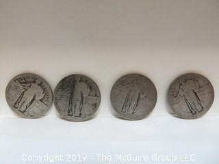 (4) Flying Eagle Silver Quarters 