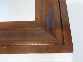 Collectibles: Household: Furniture: 18.5 x 25" Wooden Walnut Wall Mirror