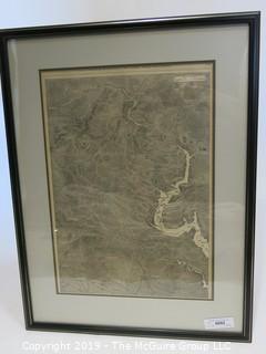 Art: Historic: 21 1/2 x 28" Framed Under Glass Antique Map titled: "The History of the War of 1861"