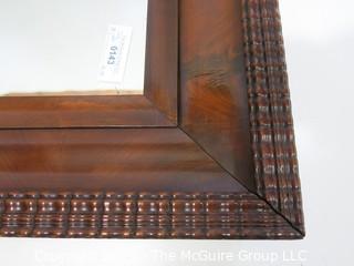 Collectible: Household: Furniture: 28 x 42 Wall Mirror in Antique Walnut Wood Frame