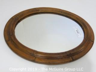 Collectibles: Household: Furniture: 13 x 17" Oval Framed Wall Mirror