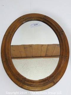 Collectibles: Household: Furniture: 13 x 17" Oval Framed Wall Mirror