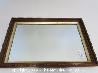 Collectibles: Household: Furniture: 18 x 24 Wall Mirror in Ogee Wood Frame