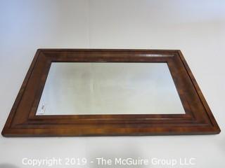 Collectible: Household: 24 x 36" Walnut Framed Wall Mirror