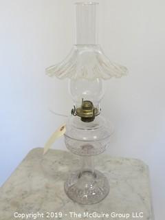 Collectible: Kerosene lamp: Clear Glass Table Lamp and Shade