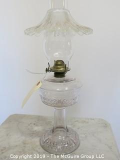 Collectible: Kerosene lamp: Clear Glass Table Lamp and Shade