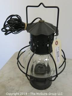 Collectible: Kerosene lamp: Electrified: Electric Hanging Globe Lantern 