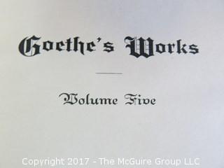 The Works of Goethe; 5 Leather covered volumes 