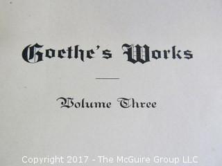 The Works of Goethe; 5 Leather covered volumes 