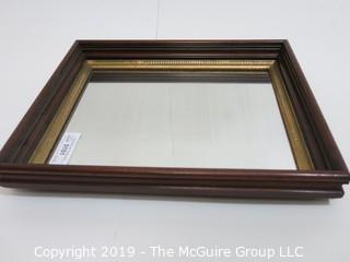 Collectible: Household: Frame: 11 1/2 x 16 Wood Framed Wall Mirror