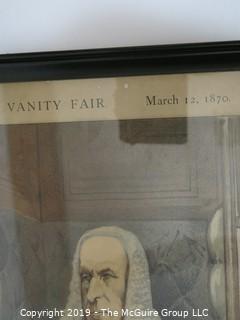 Art: Historic: Lawyer: 10 x 14" Framed Page from Vanity Fair Magazine; issued March 2, 1870