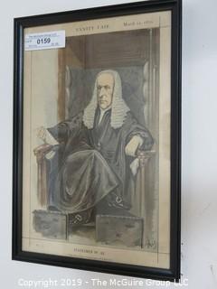 Art: Historic: Lawyer: 10 x 14" Framed Page from Vanity Fair Magazine; issued March 2, 1870