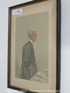 Art: Historic: Lawyer: 11 x 16" Framed Under Glass Page from Vanity Fair Magazine; Issue May 14, 1896