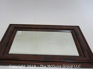 Collectible: Household: Furniture: 25 x 35" Walnut Framed Wall Mirror