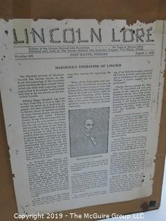 Art: Historic: 18 x 24" Framed Portrait of Abraham Lincoln; by Oscar Marshall, 697 Broadway, NY; Painted and Engraved by William E. Marshall, 1865