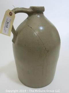 Collectible: Crockery: 15 1/4" T Salt Glazed Stoneware Crock with Cobalt Blue Decoration; #3; J & E Norton; Bennington, VT